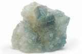 Cubic, Blue-Green Fluorite Crystal Cluster with Phantoms - China #217453-2